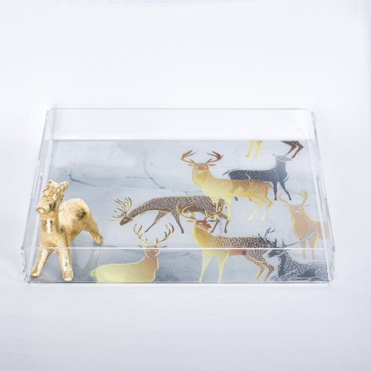 Metallic Deer Big Plexi Tray