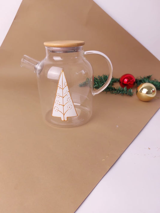 Three Color Christmas Tree Teapot